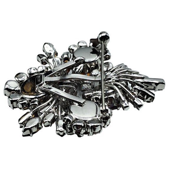 Austria Alexandrite Rhinestone Brooch Purple Blue Austrian Pin Vintage Costume J - Picture 9 of 11